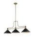 Z-Lite Canada - Three Light Billiard - Melange - Heritage Brass- Union Lighting Luminaires Decor