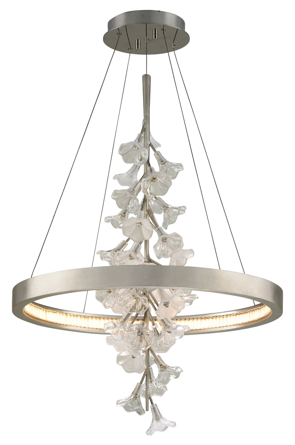Corbett Lighting - LED Chandelier - Jasmine - Silver Leaf- Union Lighting Luminaires Decor