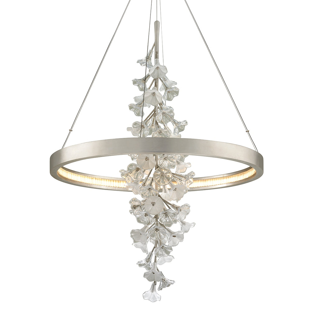Corbett Lighting Canada - LED Chandelier - Jasmine - Silver Leaf- Union Lighting Luminaires Decor