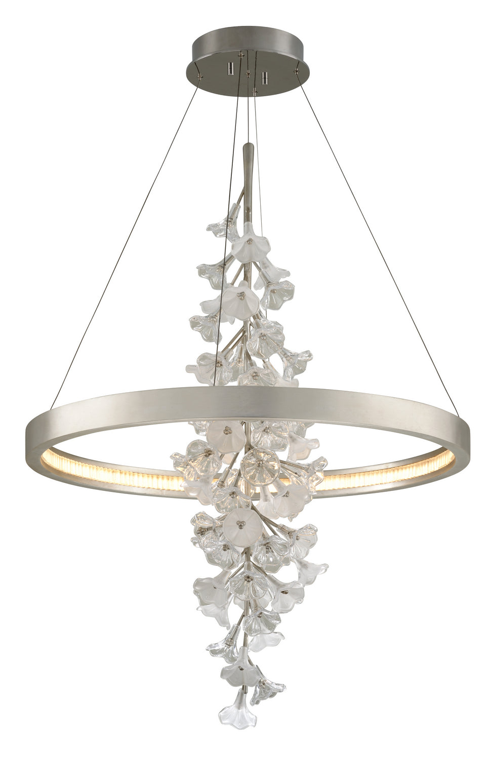Corbett Lighting - LED Chandelier - Jasmine - Silver Leaf- Union Lighting Luminaires Decor