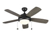 "Generation Lighting Canada. - 44"Ceiling Fan - Discus - Aged Pewter- Union Lighting Luminaires Decor"