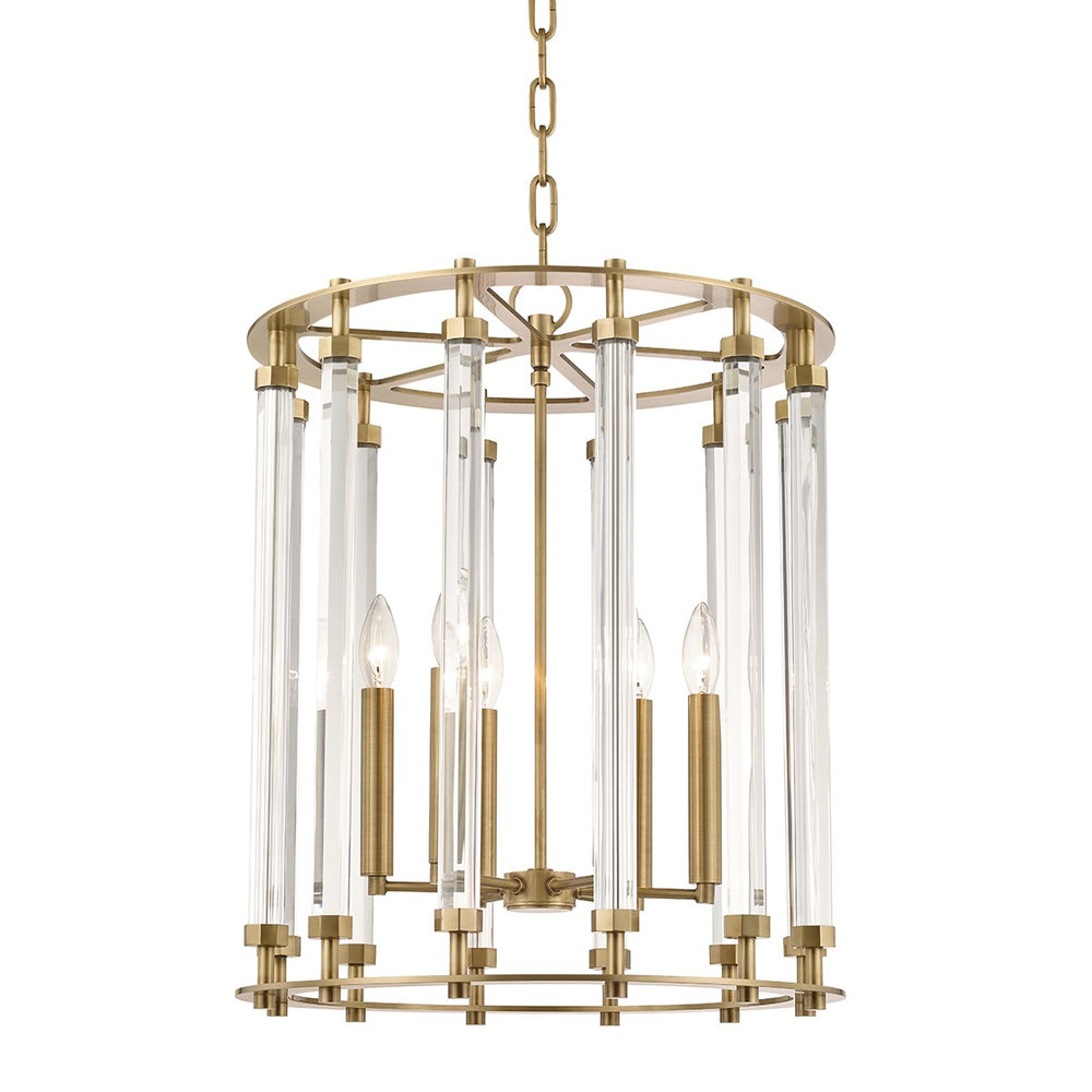 Hudson Valley Canada - Six Light Lantern - Haddon - Aged Brass- Union Lighting Luminaires Decor