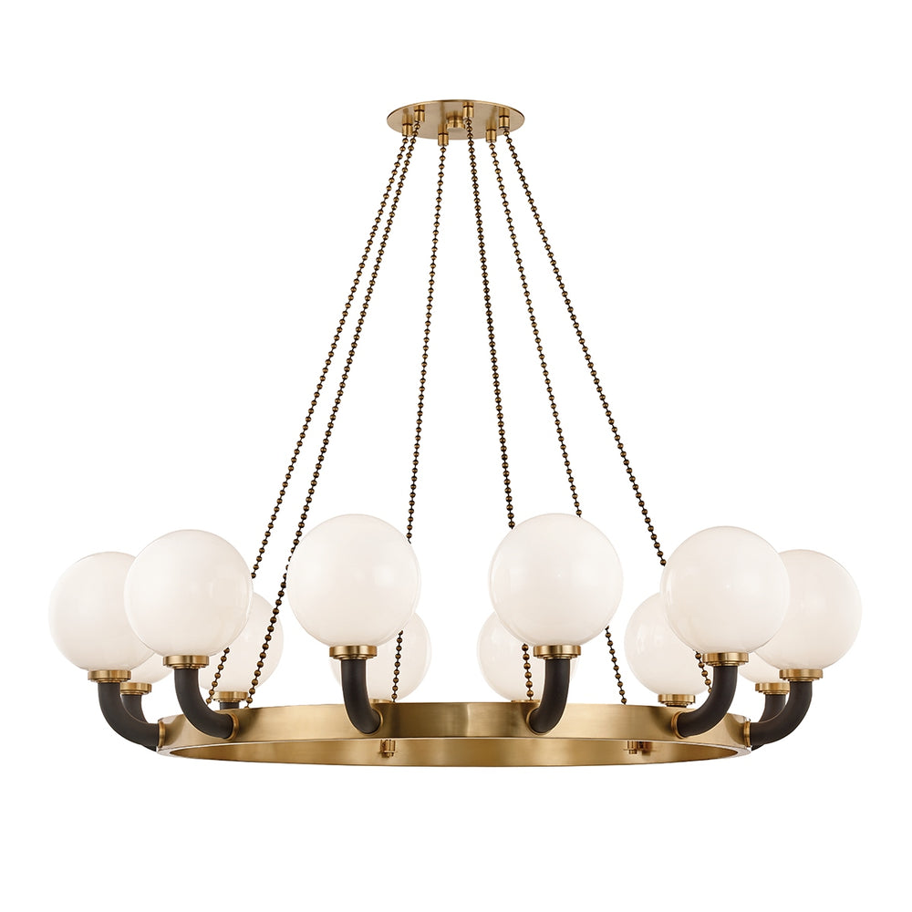 Hudson Valley Canada - 12 Light Chandelier - Werner - Aged Brass/Black- Union Lighting Luminaires Decor