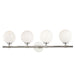 Hudson Valley Canada - Four Light Bath Bracket - Bowery - Polished Nickel- Union Lighting Luminaires Decor