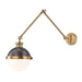 Hudson Valley Canada - One Light Swing Arm Wall Sconce - Latham - Aged/Antique Distressed Bronze- Union Lighting Luminaires Decor