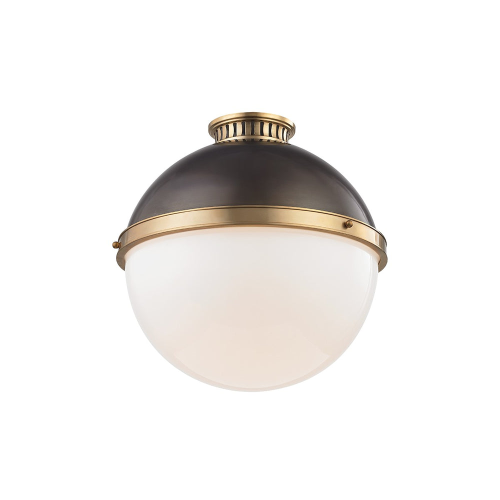 Hudson Valley Canada - One Light Flush Mount - Latham - Aged/Antique Distressed Bronze- Union Lighting Luminaires Decor