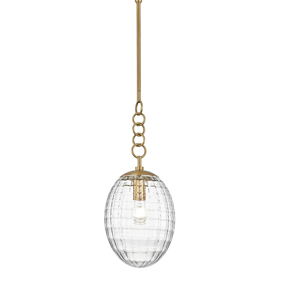 Hudson Valley Canada - One Light Pendant - Venice - Aged Brass- Union Lighting Luminaires Decor