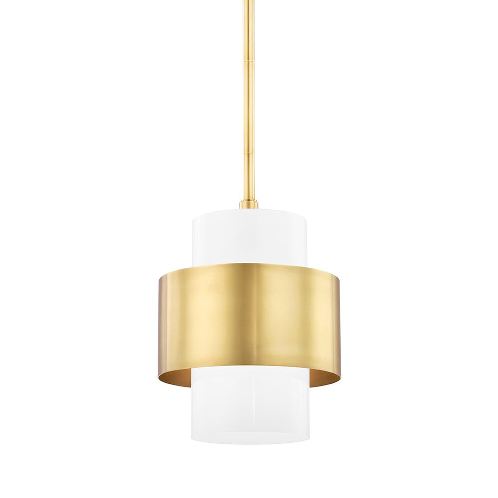 Hudson Valley Canada - One Light Pendant - Corinth - Aged Brass- Union Lighting Luminaires Decor