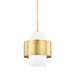 Hudson Valley Canada - One Light Pendant - Corinth - Aged Brass- Union Lighting Luminaires Decor
