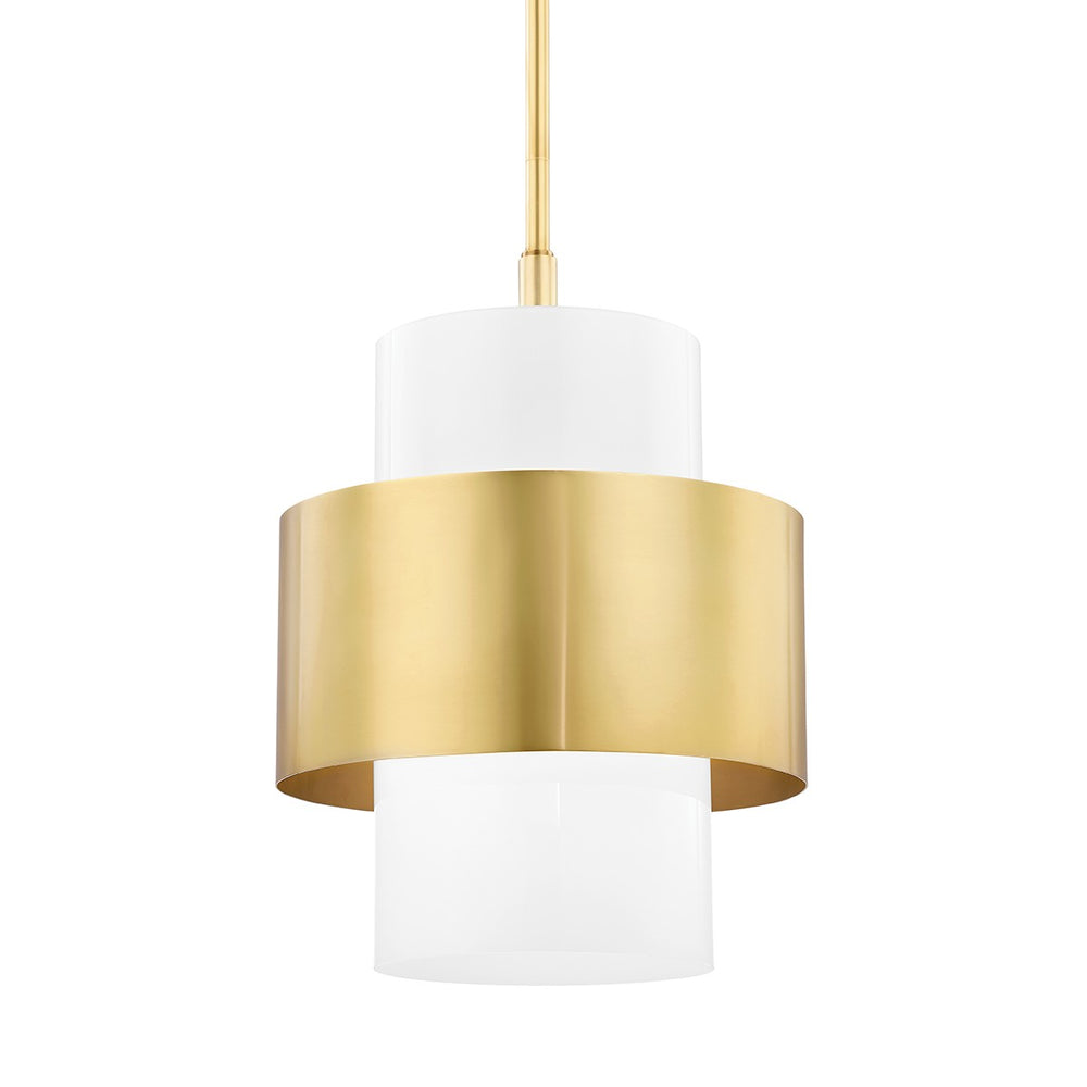 Hudson Valley Canada - One Light Pendant - Corinth - Aged Brass- Union Lighting Luminaires Decor