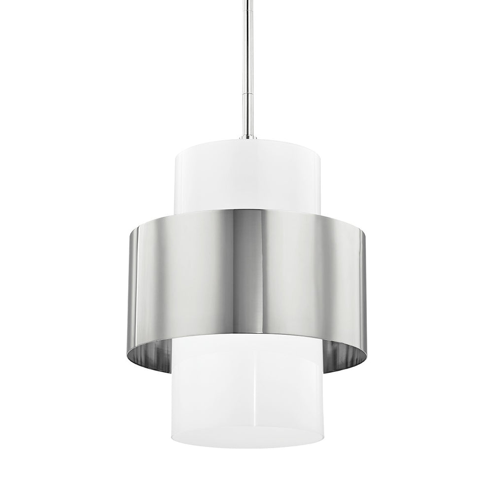 Hudson Valley Canada - One Light Pendant - Corinth - Polished Nickel- Union Lighting Luminaires Decor