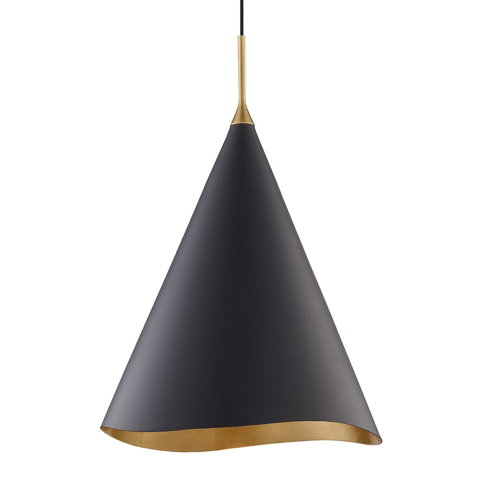 Hudson Valley Canada - One Light Pendant - Martini - Gold Leaf/Black Combo- Union Lighting Luminaires Decor