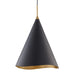 Hudson Valley Canada - One Light Pendant - Martini - Gold Leaf/Black Combo- Union Lighting Luminaires Decor
