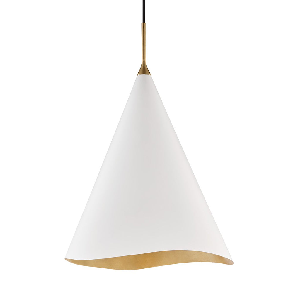 Hudson Valley Canada - One Light Pendant - Martini - Gold Leaf/Soft Off White Combo- Union Lighting Luminaires Decor