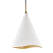 Hudson Valley Canada - One Light Pendant - Martini - Gold Leaf/Soft Off White Combo- Union Lighting Luminaires Decor