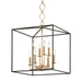 Hudson Valley Canada - Eight Light Lantern - Richie - Aged Brass/Black- Union Lighting Luminaires Decor