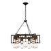 Hubbardton Forge - Nine Light Chandelier - Apothecary - Black- Union Lighting Luminaires Decor