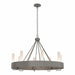 Hubbardton Forge - Eight Light Chandelier - Banded - Dark Smoke- Union Lighting Luminaires Decor