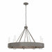 Hubbardton Forge - Eight Light Chandelier - Banded - Dark Smoke- Union Lighting Luminaires Decor