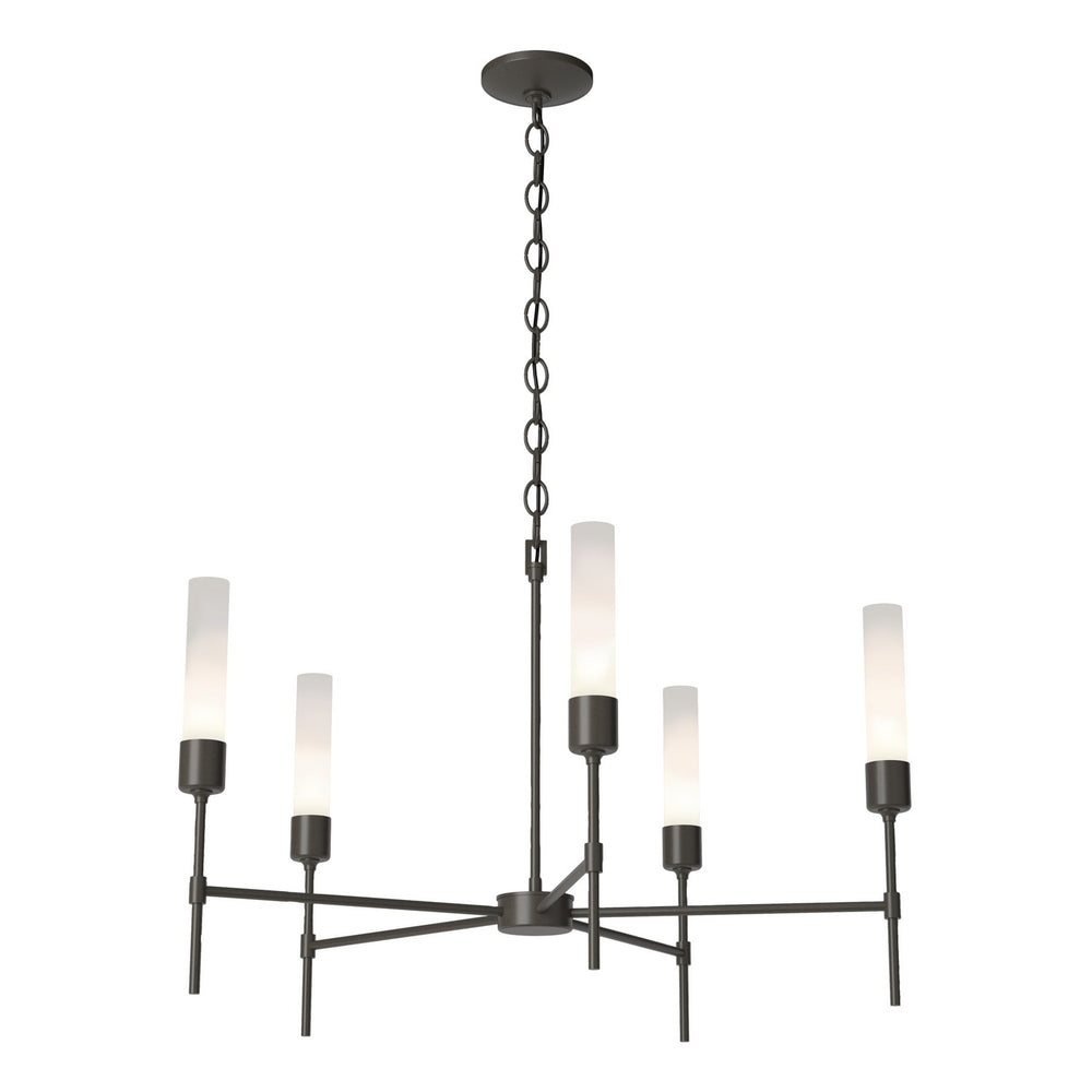 Hubbardton Forge - Five Light Chandelier - Vela - Dark Smoke- Union Lighting Luminaires Decor