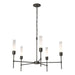Hubbardton Forge - Five Light Chandelier - Vela - Dark Smoke- Union Lighting Luminaires Decor
