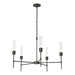 Hubbardton Forge - Five Light Chandelier - Vela - Dark Smoke- Union Lighting Luminaires Decor