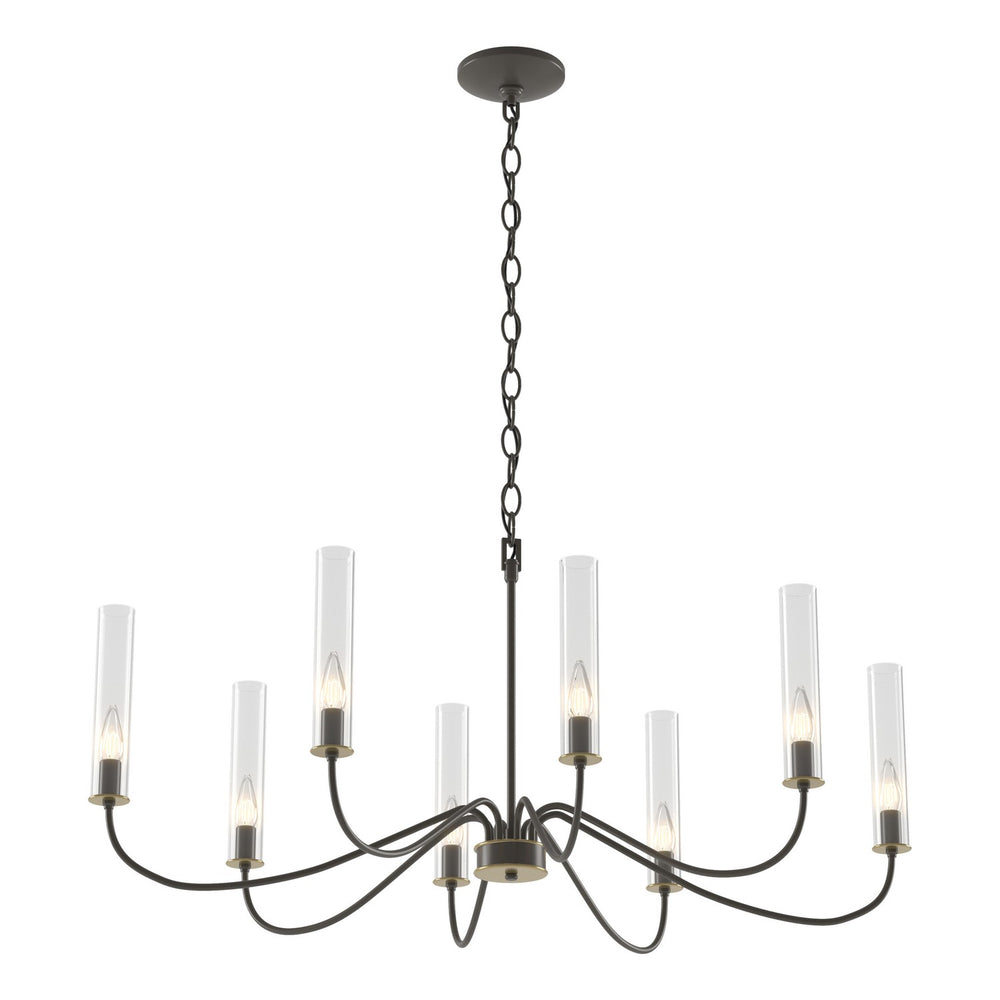 Hubbardton Forge - Eight Light Chandelier - Grace - Dark Smoke- Union Lighting Luminaires Decor