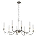 Hubbardton Forge - Eight Light Chandelier - Grace - Dark Smoke- Union Lighting Luminaires Decor