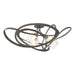 Hubbardton Forge - Three Light Semi-Flush Mount - Nest - Dark Smoke- Union Lighting Luminaires Decor