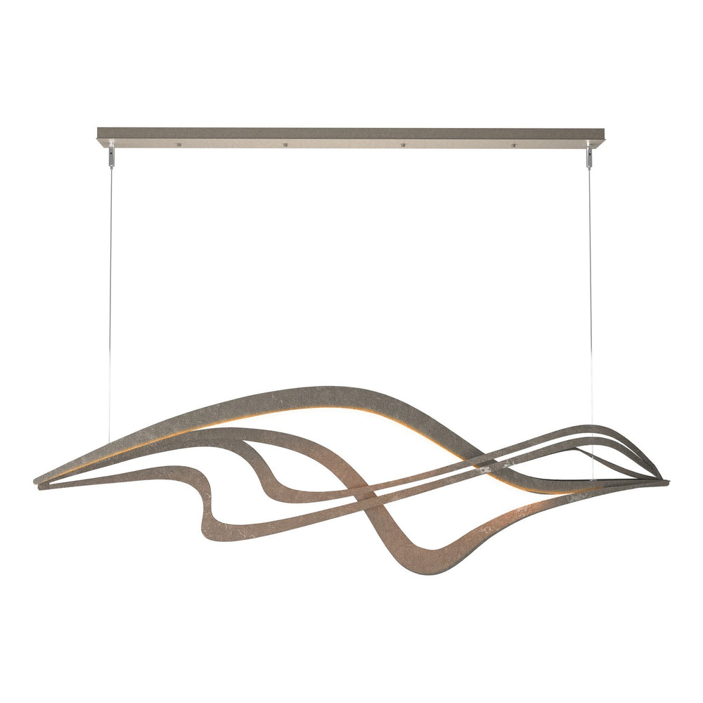 Hubbardton Forge - LED Pendant - Crossing Waves - Dark Smoke- Union Lighting Luminaires Decor