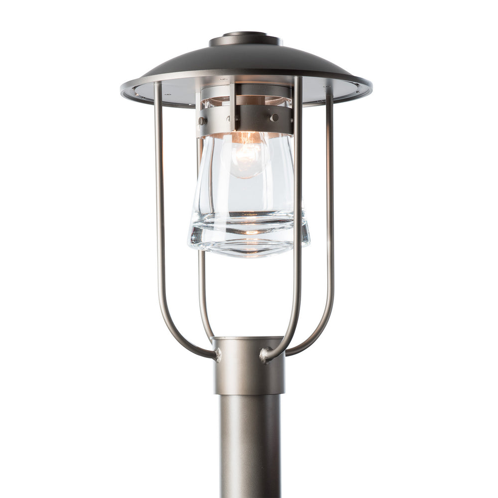 Hubbardton Forge - One Light Outdoor Post Mount - Erlenmeyer - Coastal Dark Smoke- Union Lighting Luminaires Decor