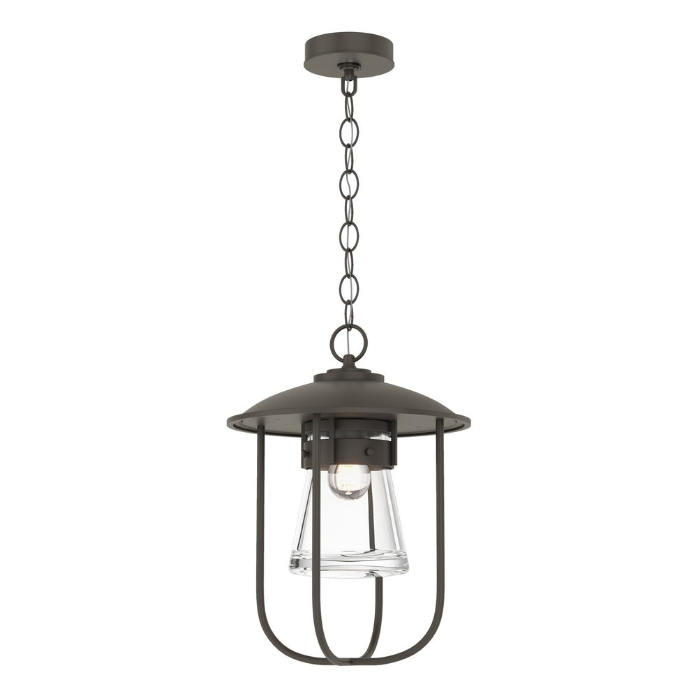 Hubbardton Forge - One Light Outdoor Pendant - Erlenmeyer - Coastal Dark Smoke- Union Lighting Luminaires Decor