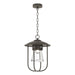 Hubbardton Forge - One Light Outdoor Pendant - Erlenmeyer - Coastal Dark Smoke- Union Lighting Luminaires Decor