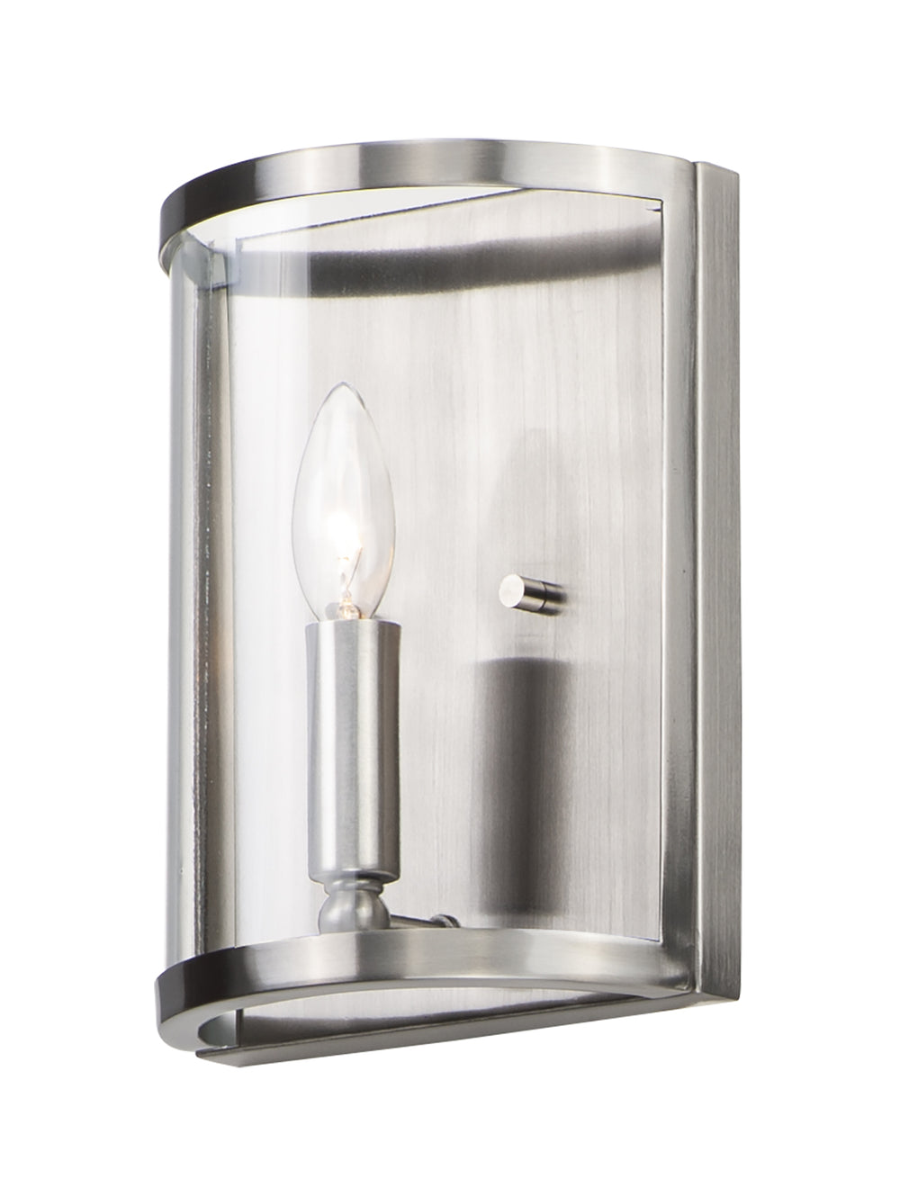 Maxim - One Light Wall Sconce - Sentinel - Satin Nickel- Union Lighting Luminaires Decor