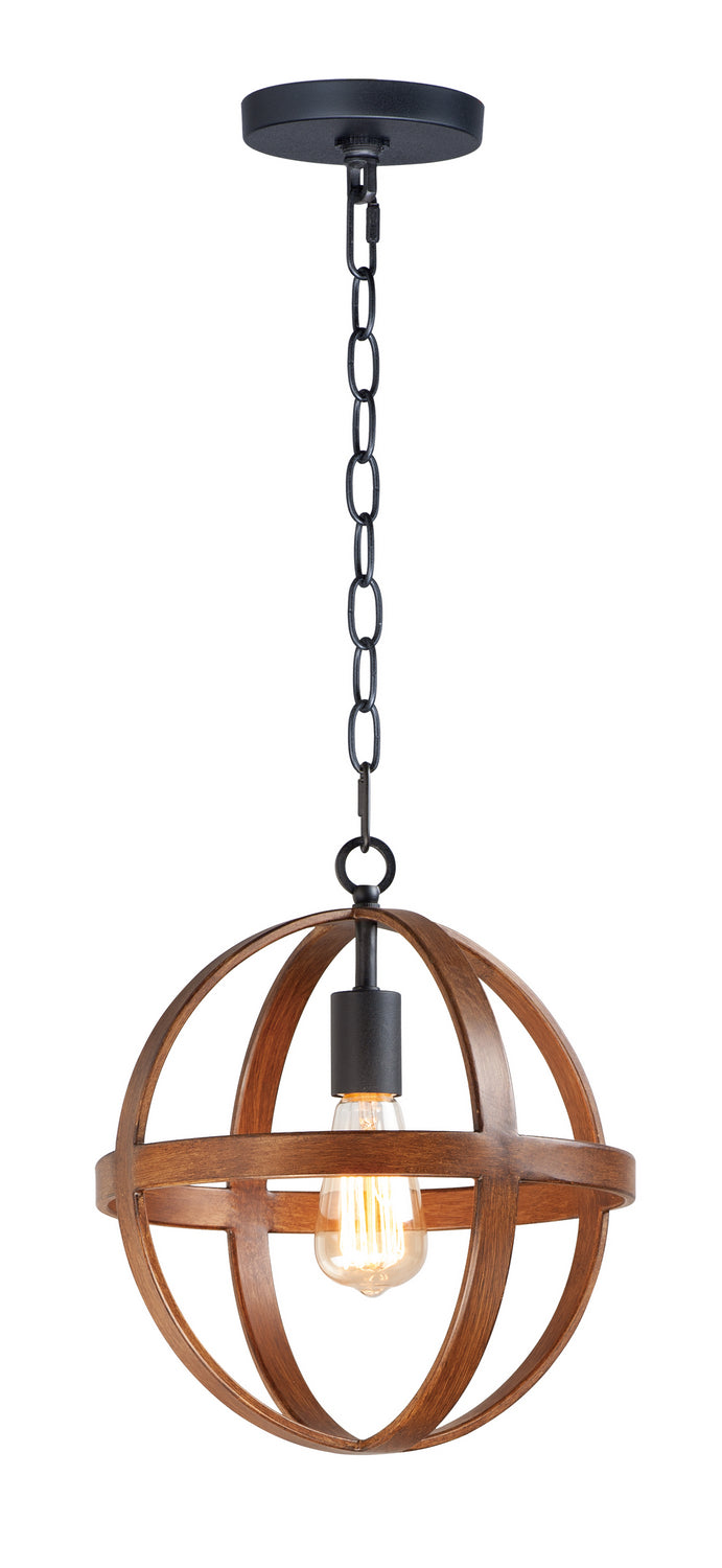 Maxim - One Light Pendant - Compass - Antique Pecan / Black- Union Lighting Luminaires Decor