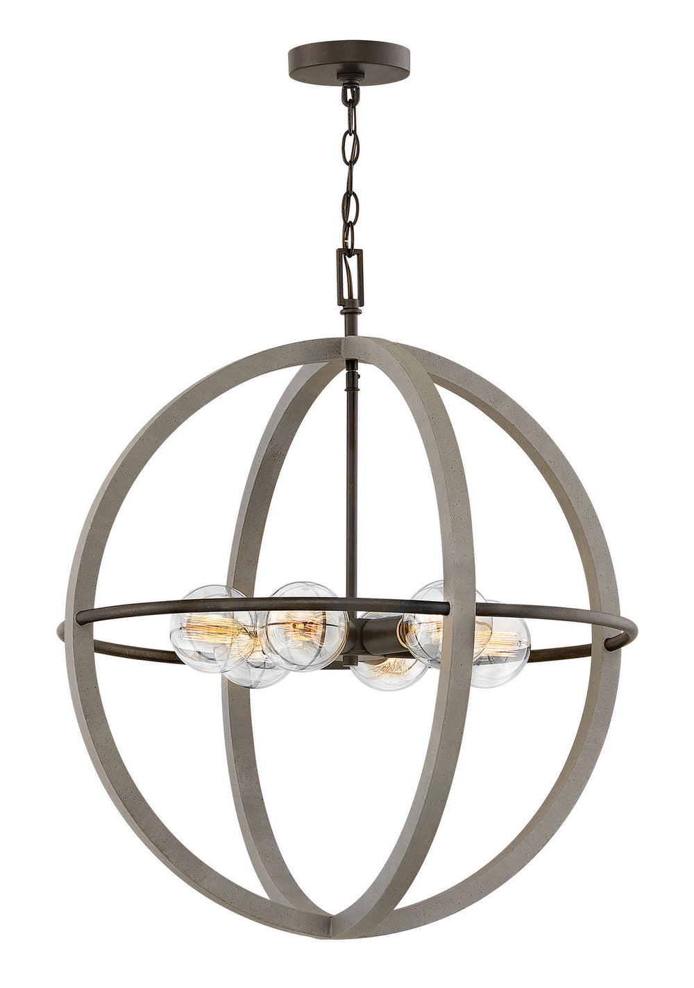 Hinkley Canada - LED Chandelier - Bodie - Dark Cement- Union Lighting Luminaires Decor