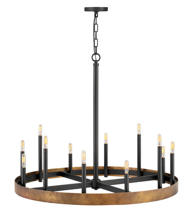 Hinkley Canada - LED Chandelier - Wells - Weathered Brass- Union Lighting Luminaires Decor