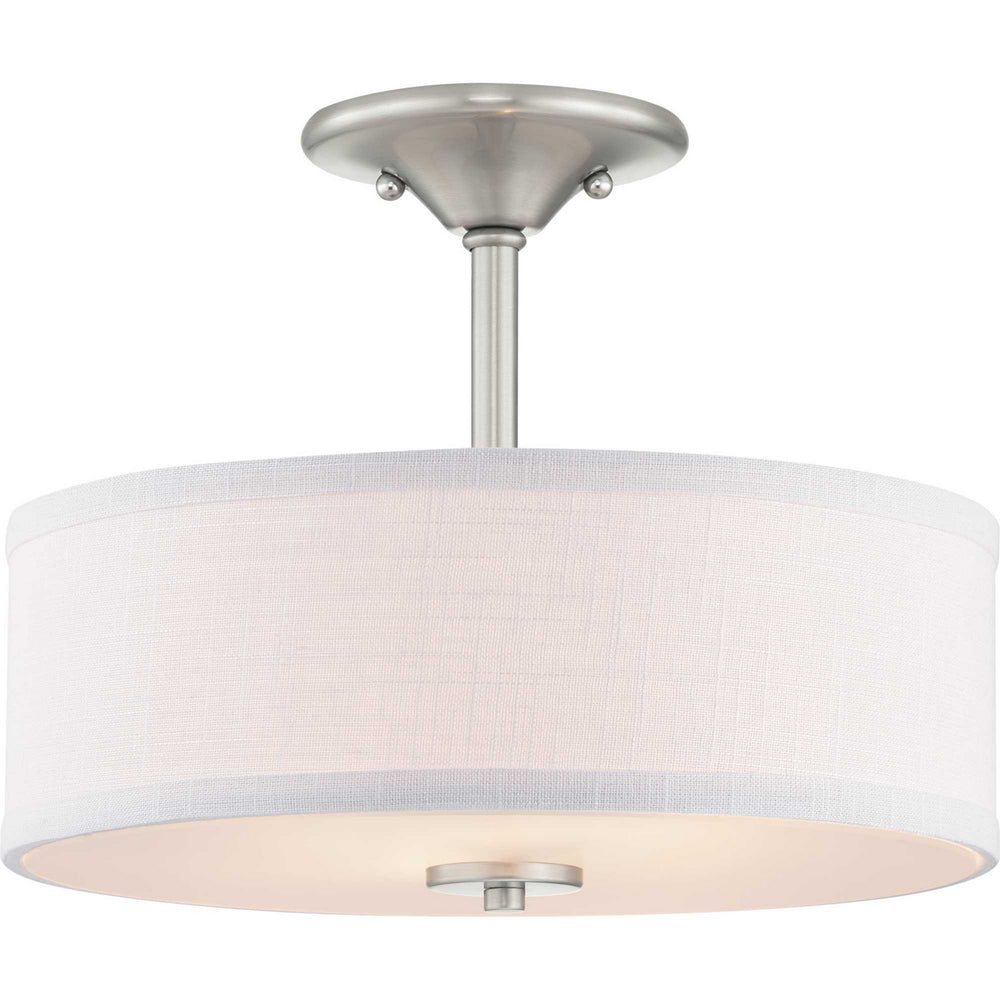 Progress Canada - Two Light Semi-Flush Mount - Inspire - Brushed Nickel- Union Lighting Luminaires Decor