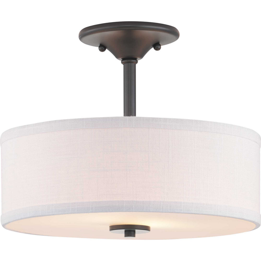 Progress Canada - Two Light Semi-Flush Mount - Inspire - Graphite- Union Lighting Luminaires Decor