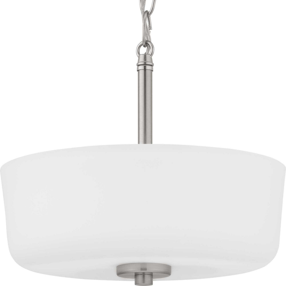 Progress Canada - Two Light Semi-Flush Convertible - Tobin - Brushed Nickel- Union Lighting Luminaires Decor