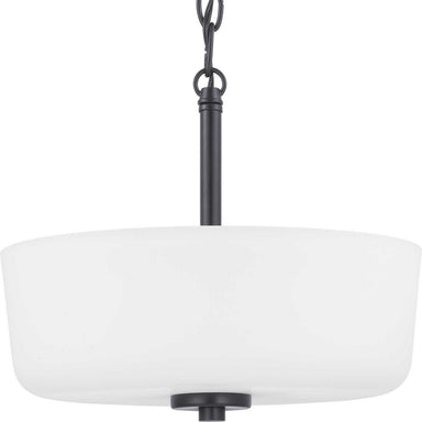 Progress Canada - Two Light Semi-Flush Convertible - Tobin - Black- Union Lighting Luminaires Decor