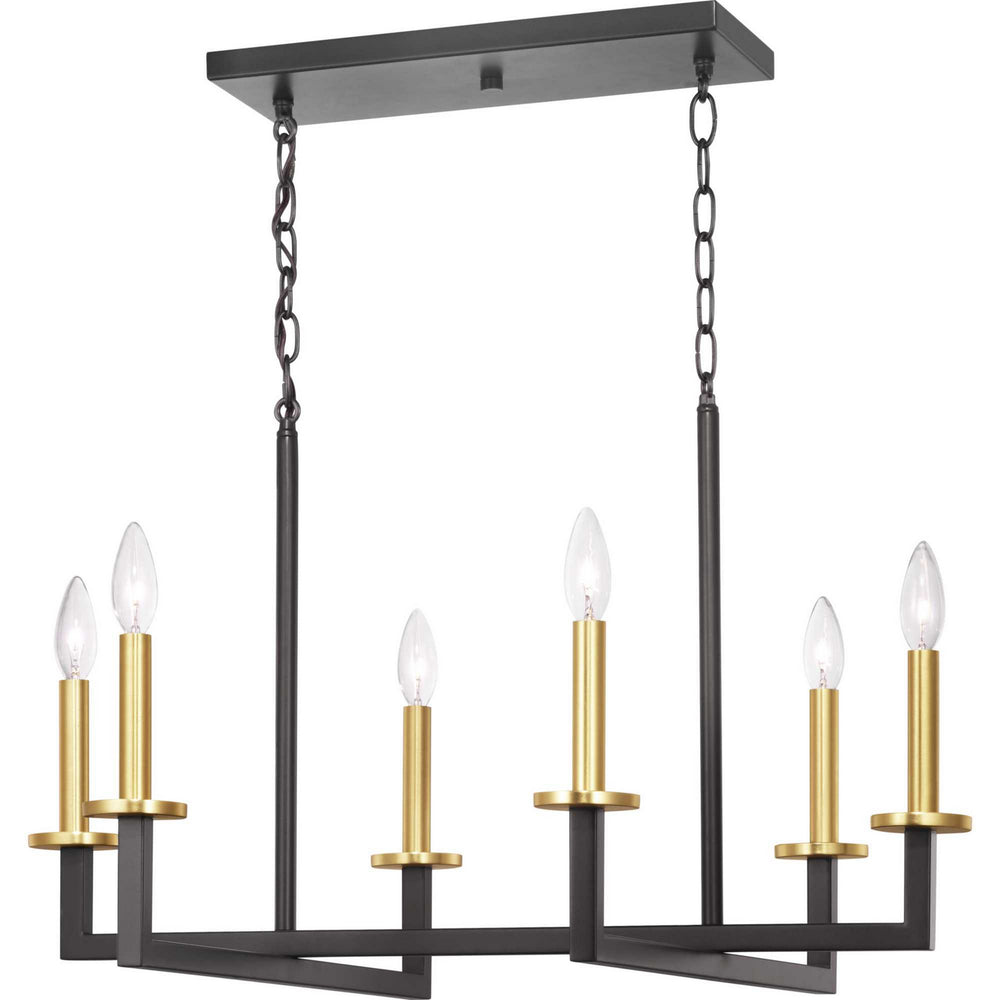 Progress Canada - Six Light Chandelier - Blakely - Graphite- Union Lighting Luminaires Decor