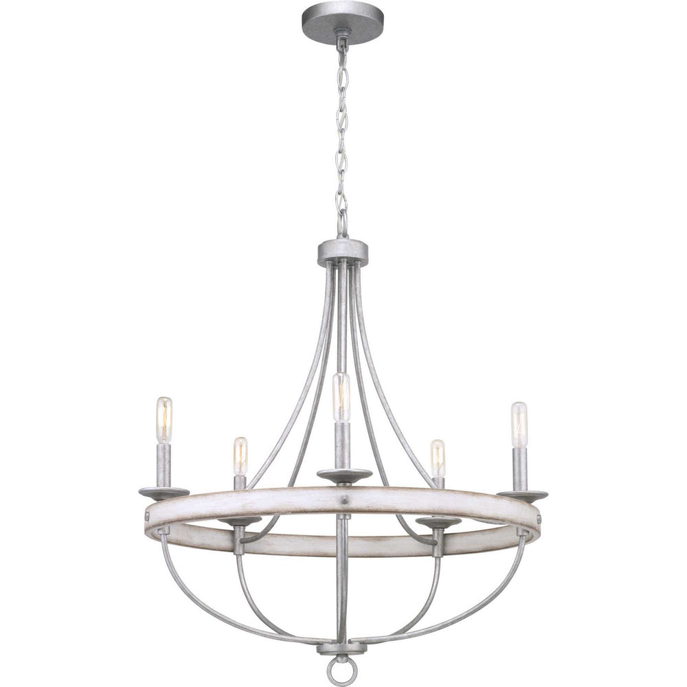 Progress Canada - Five Light Chandelier - Gulliver - Galvanized- Union Lighting Luminaires Decor