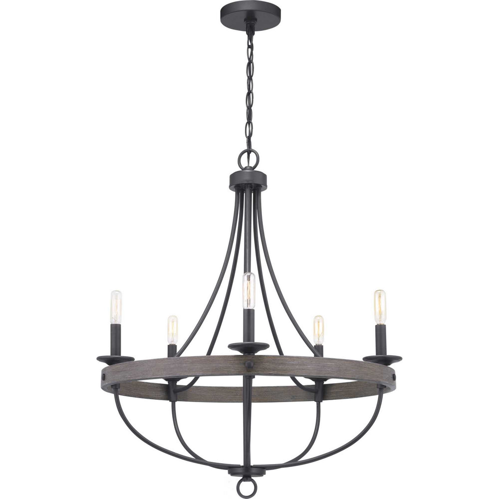 Progress Canada - Five Light Chandelier - Gulliver - Graphite- Union Lighting Luminaires Decor