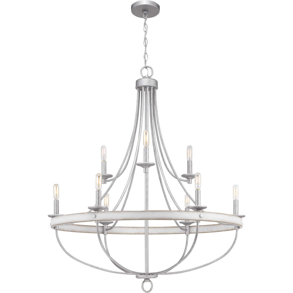 Progress Canada - Nine Light Chandelier - Gulliver - Galvanized- Union Lighting Luminaires Decor