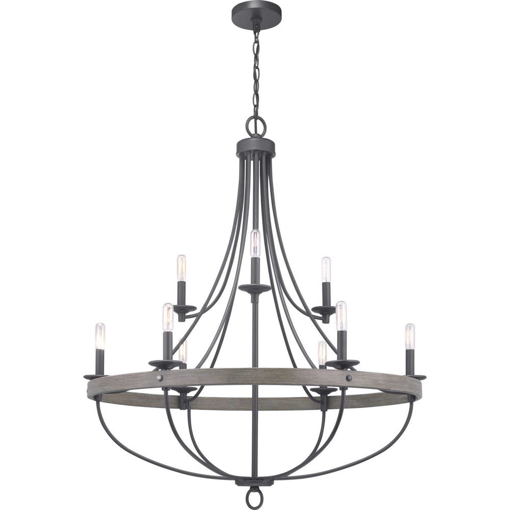 Progress Canada - Nine Light Chandelier - Gulliver - Graphite- Union Lighting Luminaires Decor