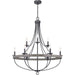 Progress Canada - Nine Light Chandelier - Gulliver - Graphite- Union Lighting Luminaires Decor