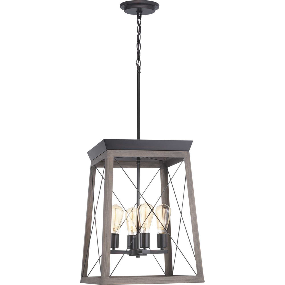 Progress Canada - Four Light Foyer Pendant - Briarwood - Antique Bronze- Union Lighting Luminaires Decor