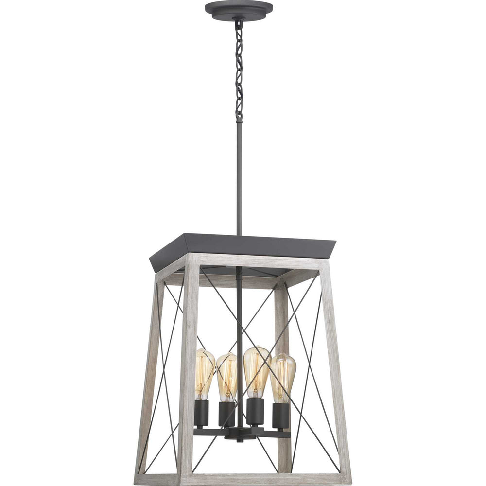 Progress Canada - Four Light Foyer Pendant - Briarwood - Graphite- Union Lighting Luminaires Decor