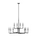 Generation Lighting Canada - 12 Light Chandelier - Ansley - Aged Iron- Union Lighting Luminaires Decor